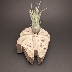 Concrete Millennium Falcon Air Planter